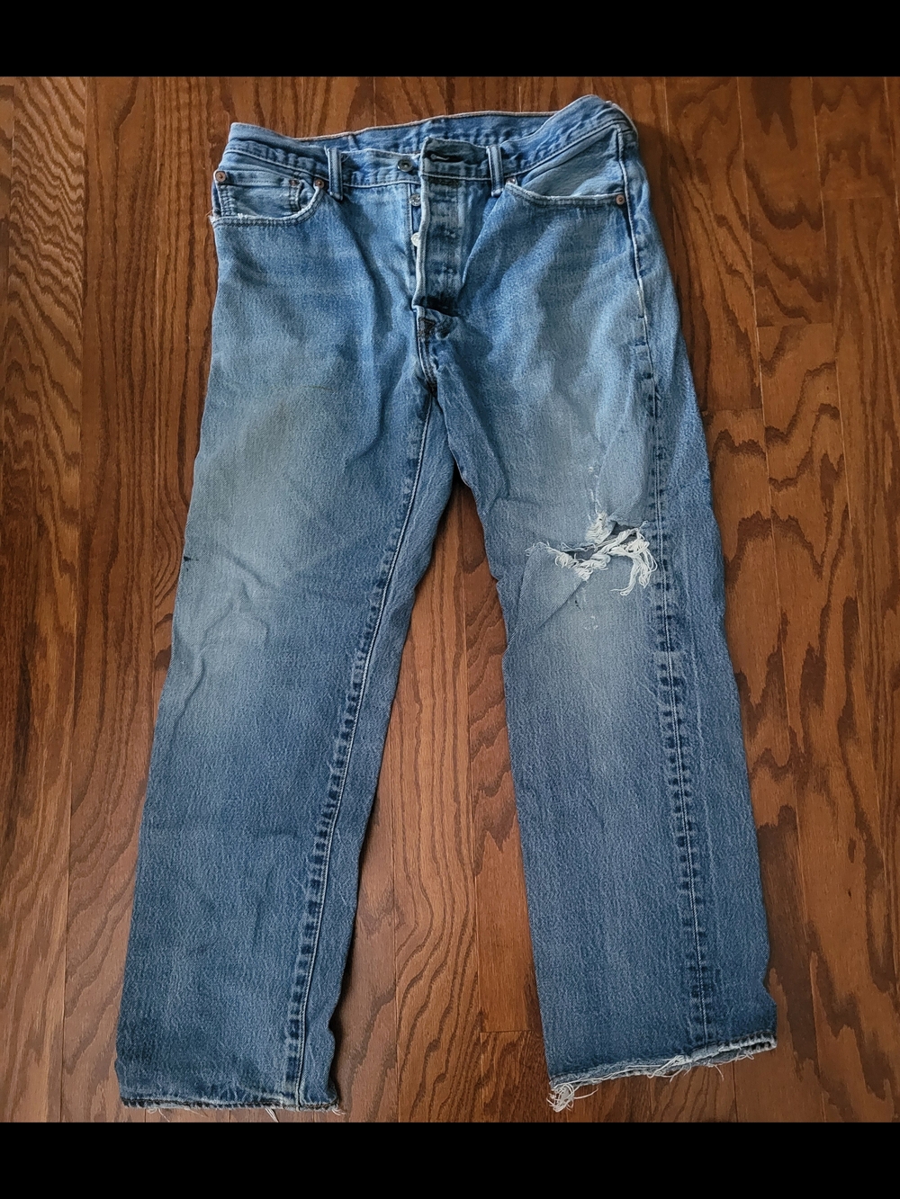Levis 501 Buttonfly Classic Blue Men’s Straight-Leg Jeans